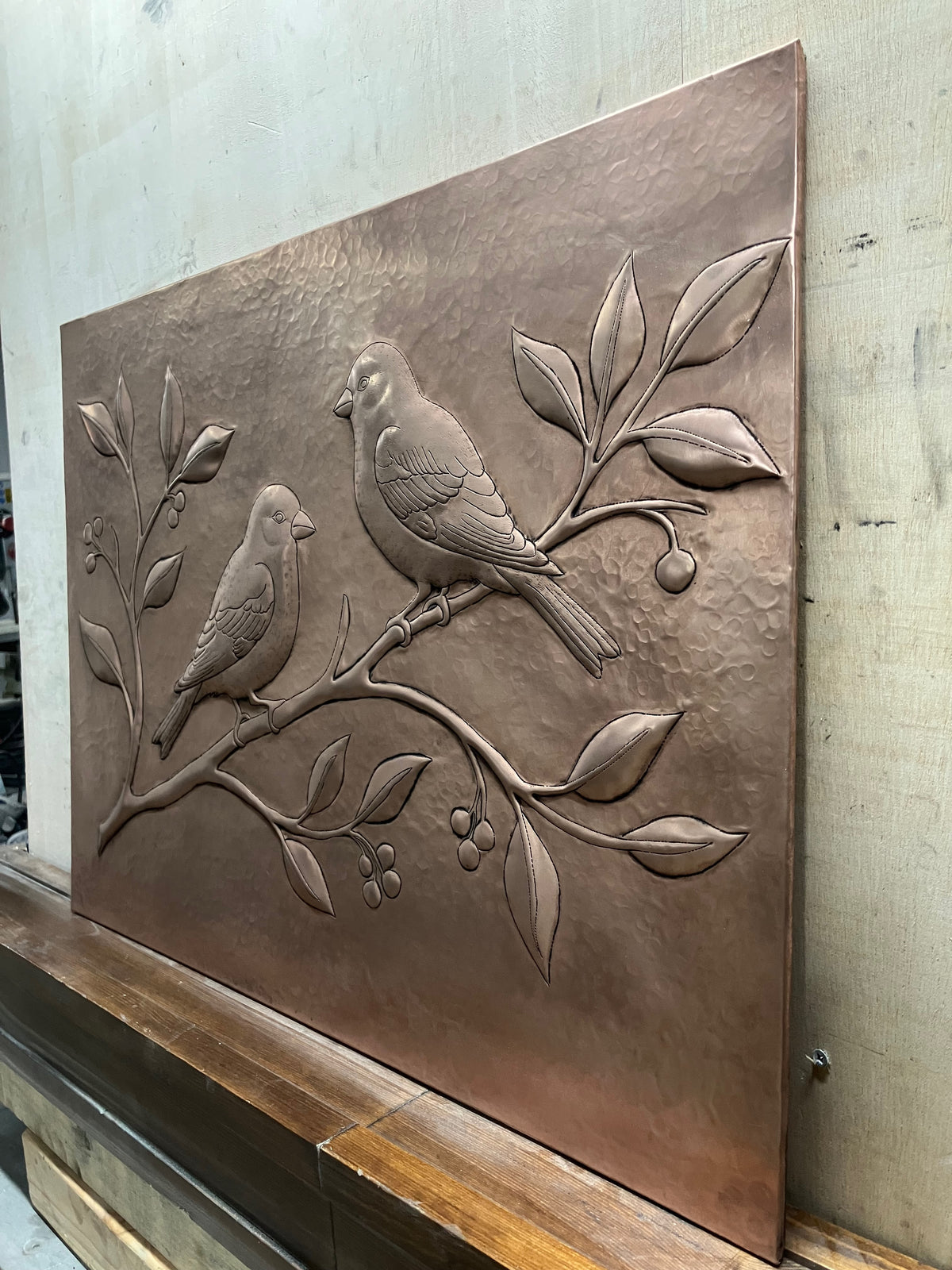 Songbirds Copper Kitchen Backsplash