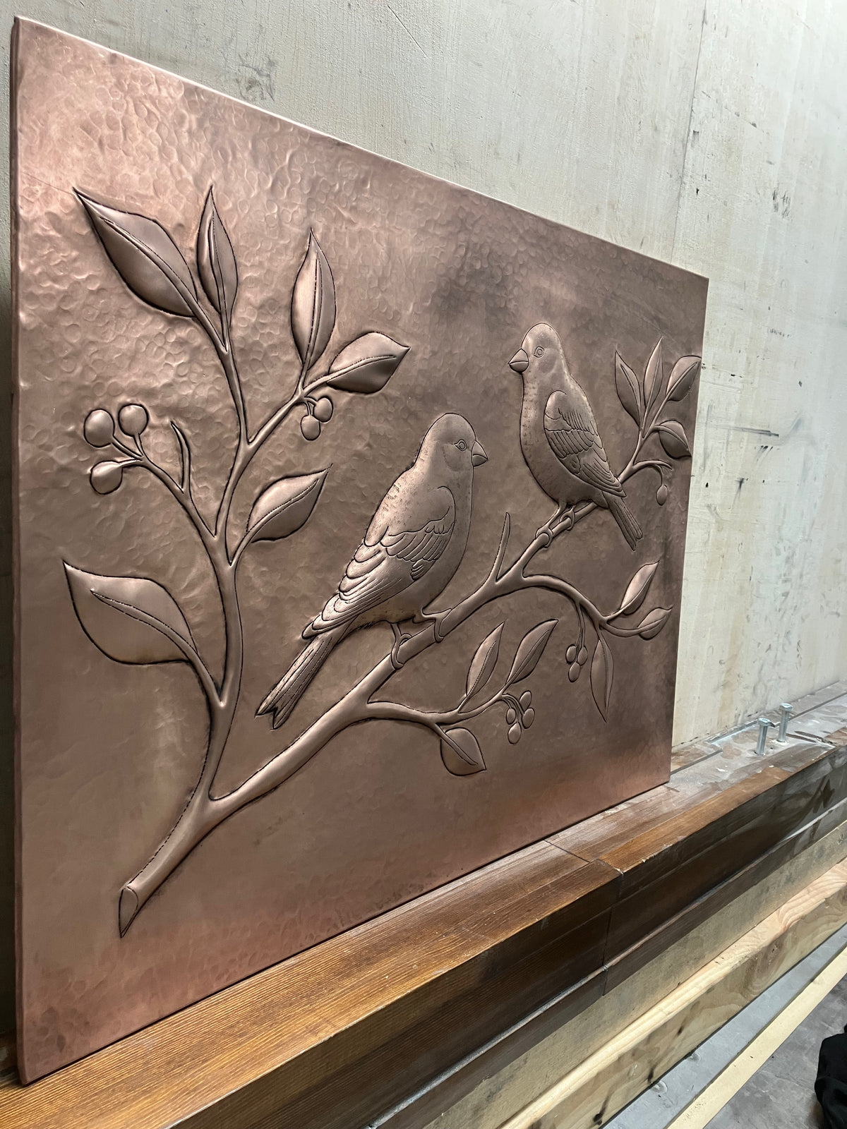 Songbirds Copper Kitchen Backsplash