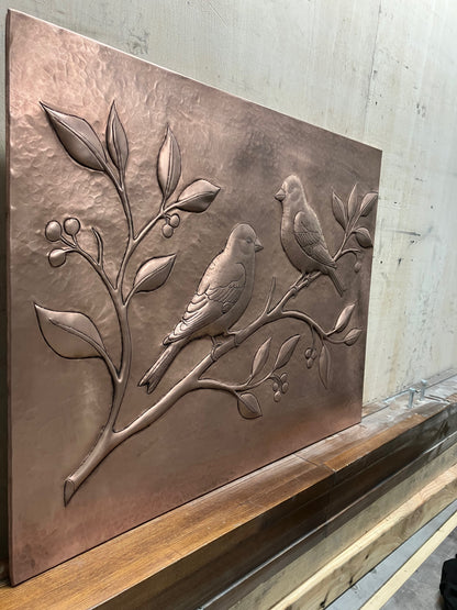 Songbirds Copper Kitchen Backsplash