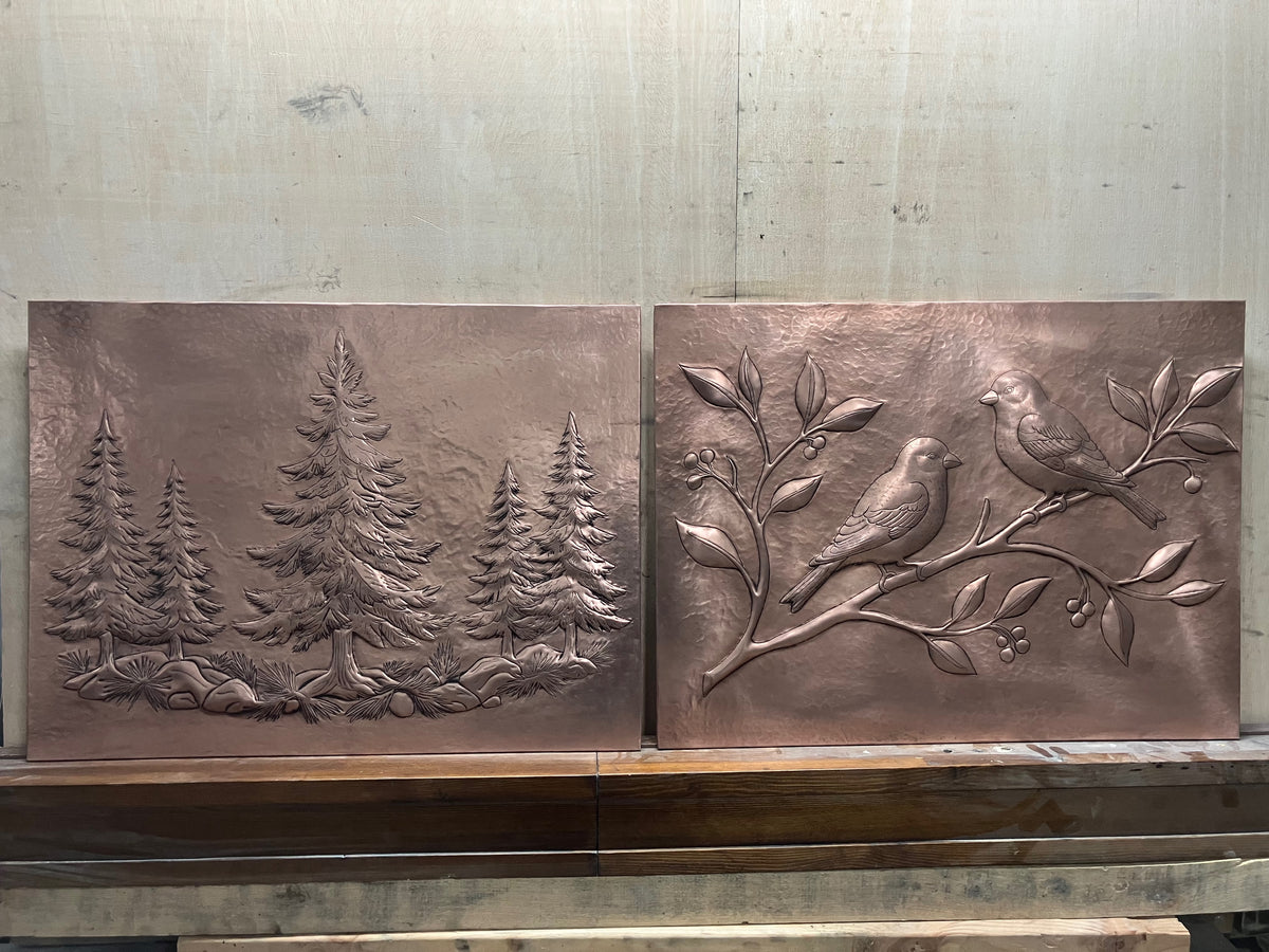 Songbirds Copper Kitchen Backsplash