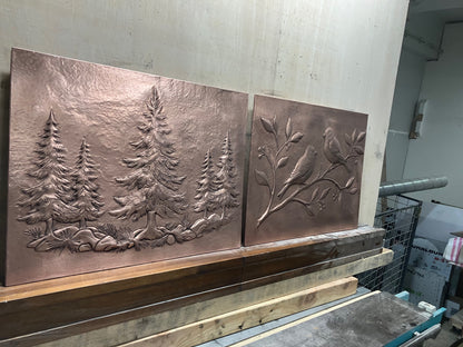 Songbirds Copper Kitchen Backsplash