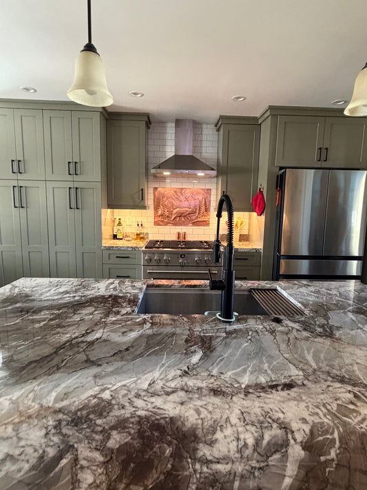 Brown Bear Copper Kitchen Backsplash