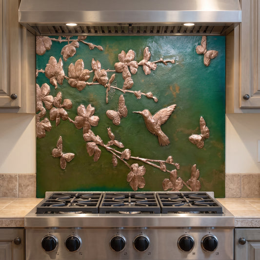 Dogwood Branches Copper Backsplash