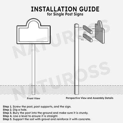 Single Post Sign