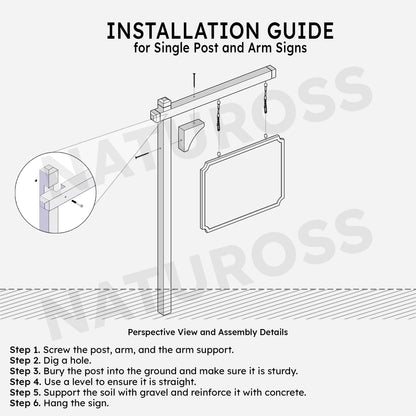 Single Post and Arm Sign