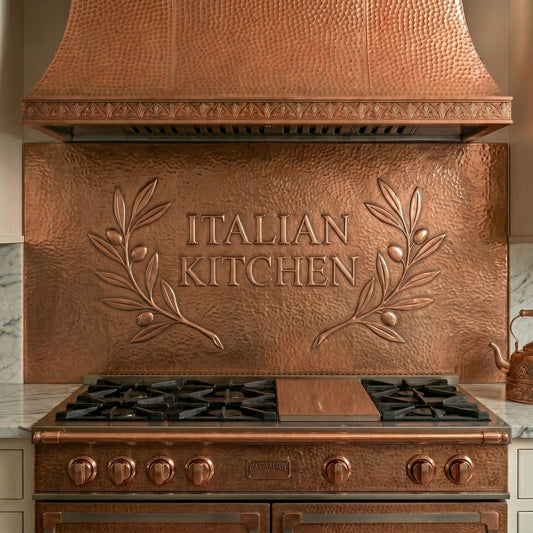 "Italian Kitchen" Copper Script Sign