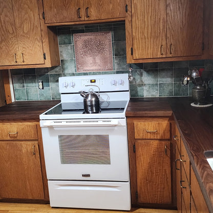 Tree of Life Copper Backsplash — Natural Copper