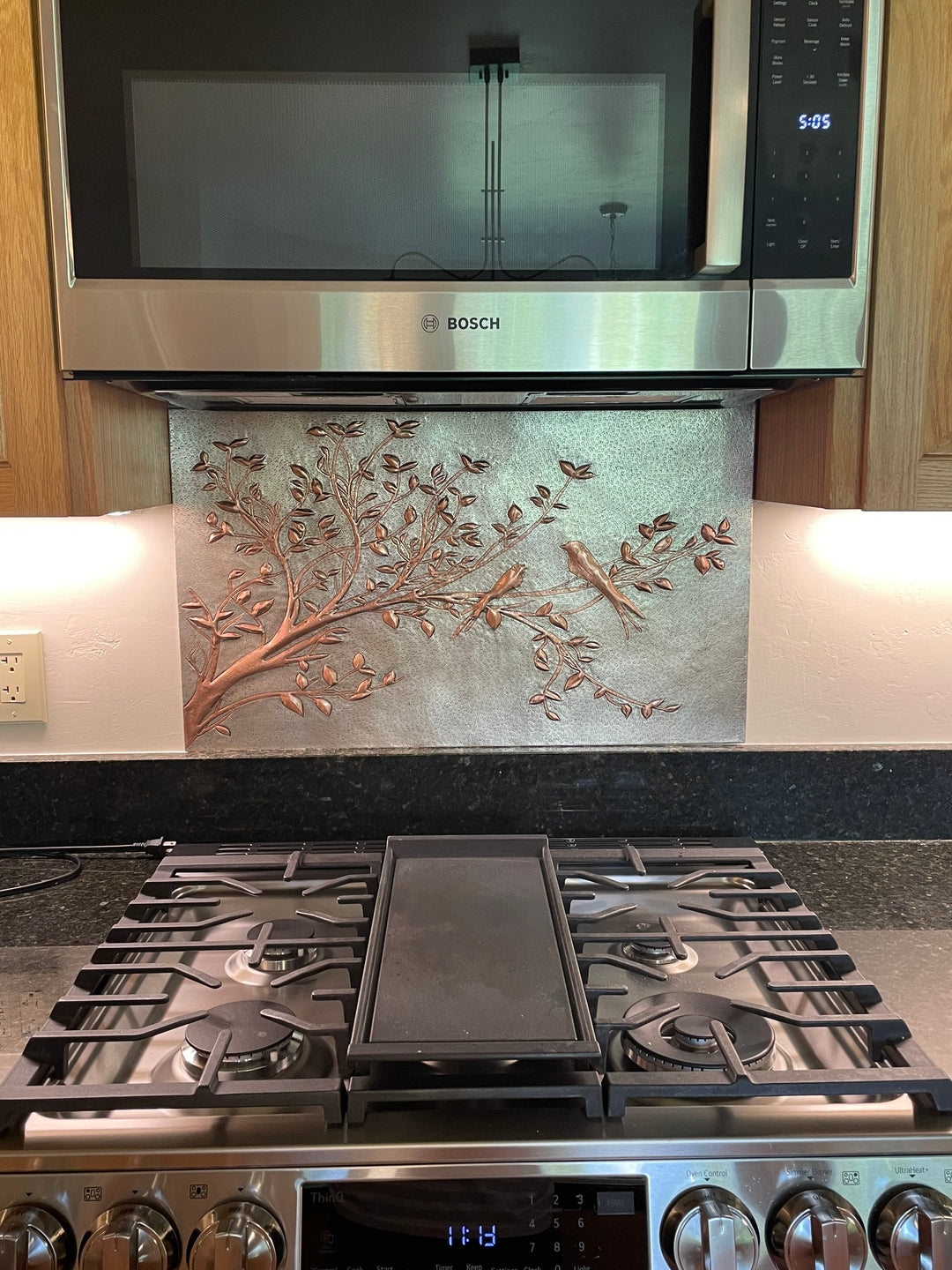 Bird Branch Copper Backsplash