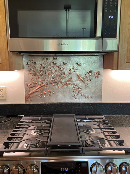 Bird Branch Copper Backsplash