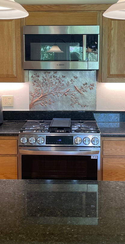 Bird Branch Copper Backsplash