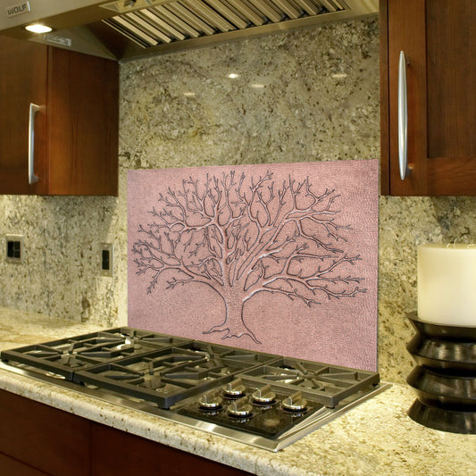 Tree Kitchen Backsplash Tile - 24"x32" Copper