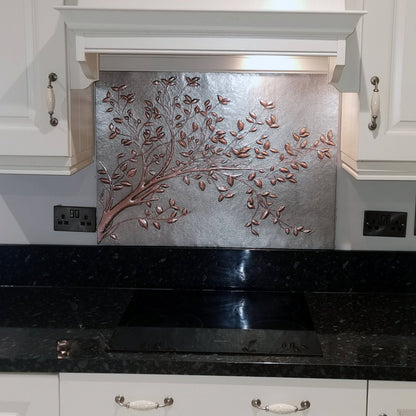 Copper Backsplash (Tree Branches, Silver&Copper Color)