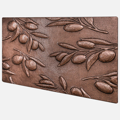 Olive Branches Copper Backsplash Tile