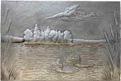 Lake & Ducks Copper Backsplash