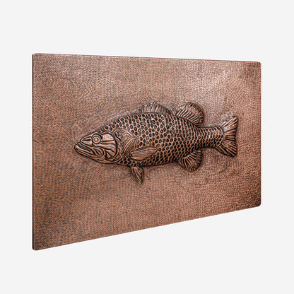 Copper Backsplash Panel (Largemouth Bass Fish)