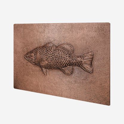 Copper Backsplash Panel (Largemouth Bass Fish)