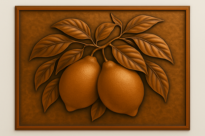 Lemon Branch Metal Wall Art Backsplash Panel