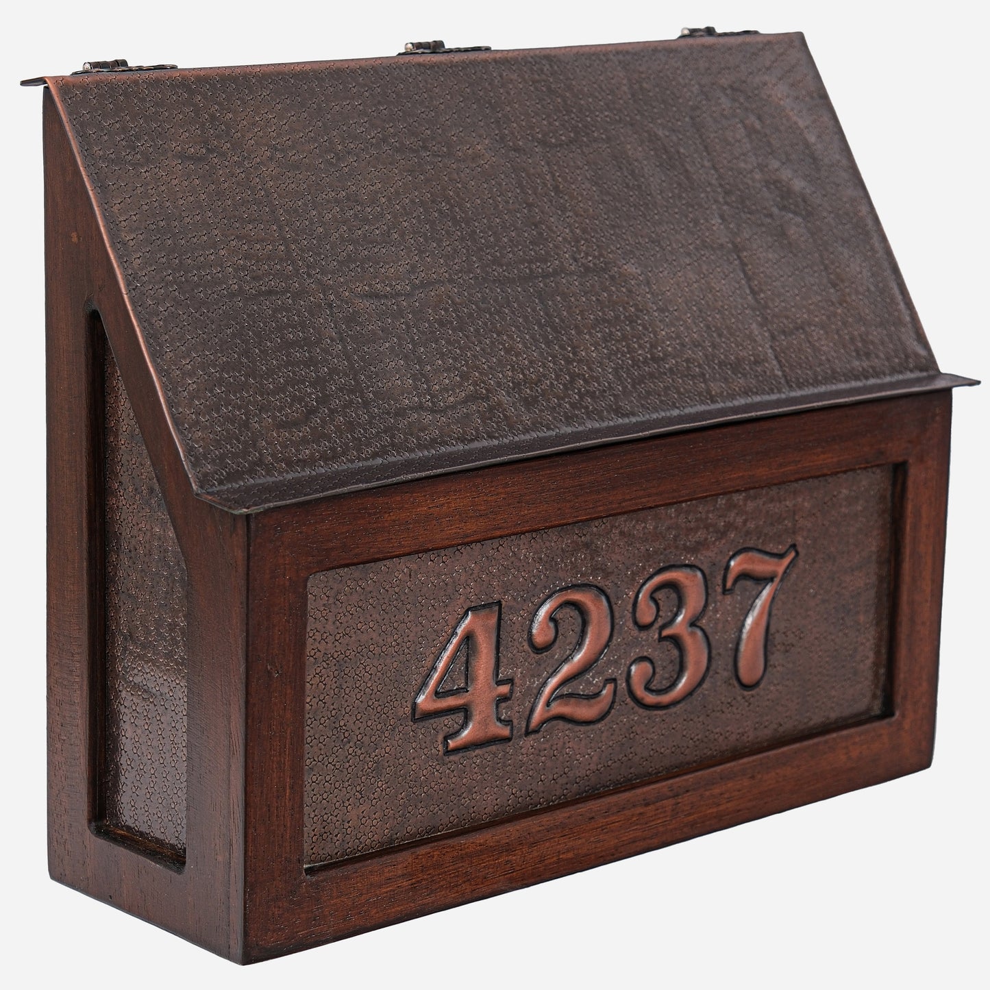 Wall Mounted Copper Letterbox (Brown Color)