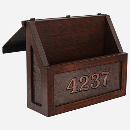 Wall Mounted Copper Letterbox (Brown Color)