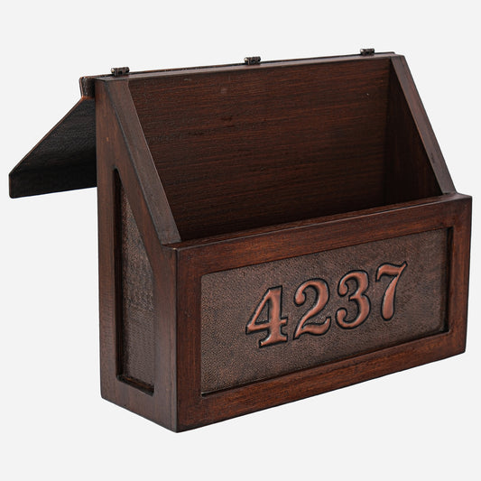 Wall Mounted Copper Letterbox (Brown Color)