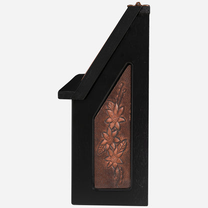 Wall Mounted Copper Mailbox, Handmade Mailbox, Personalized Wood and Copper Letterbox, Decorative Mailbox for Outside - Brown