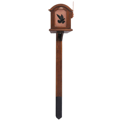 Wood and Copper Mailbox with Post