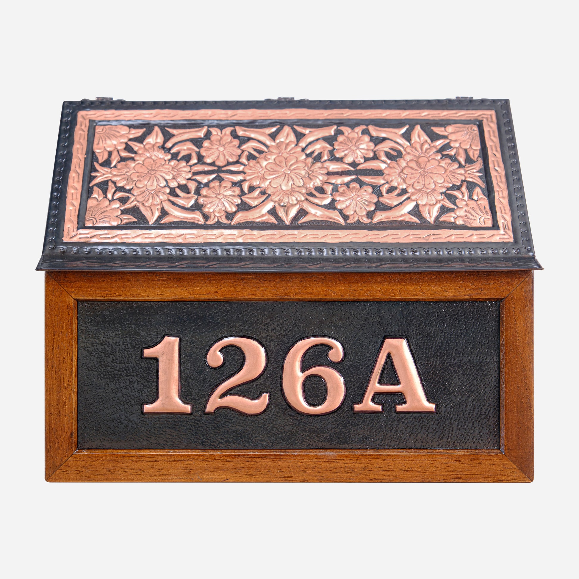 Wall Mounted Lockable Copper Letterbox