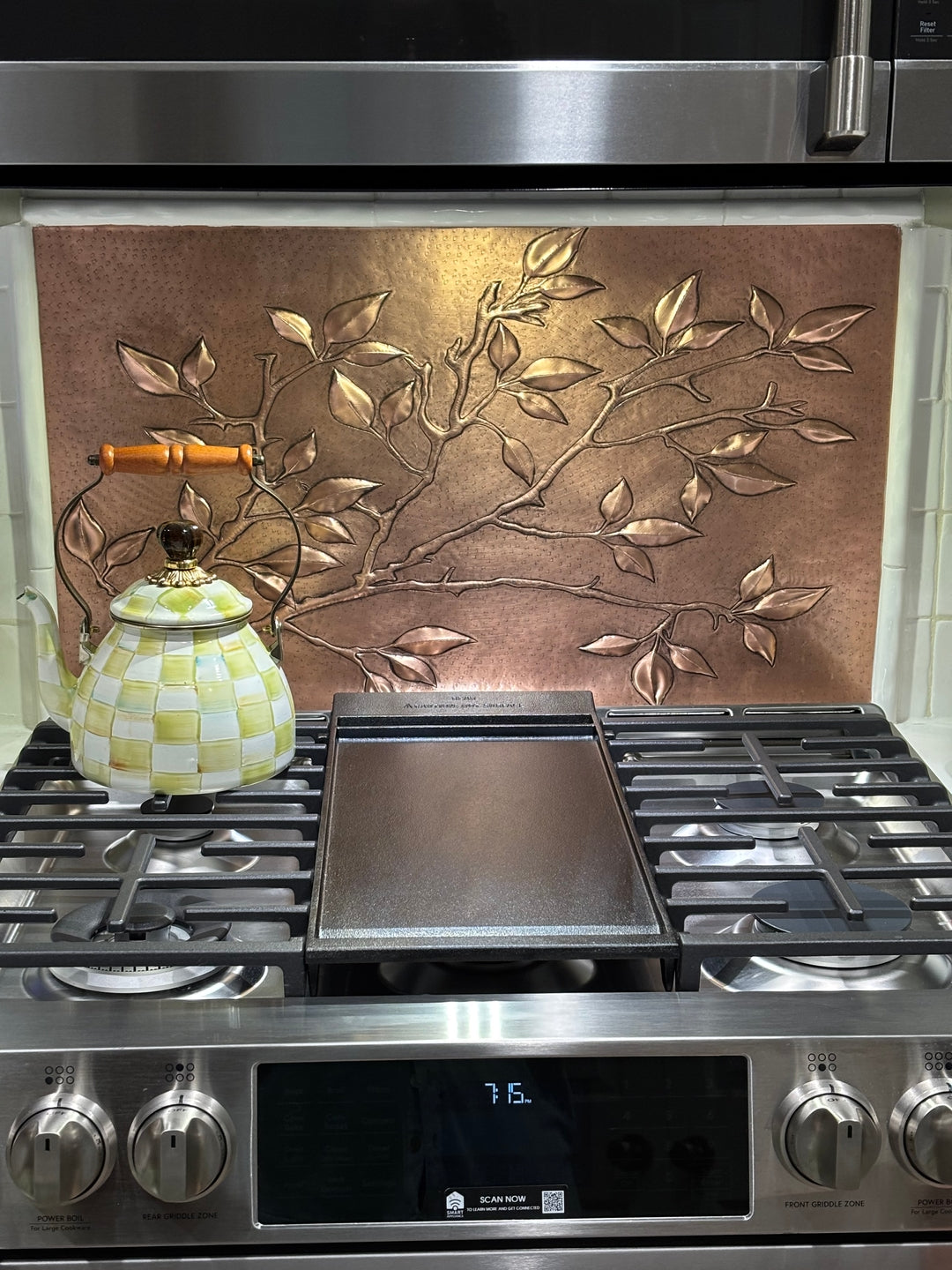 Tree Branches Copper Kitchen Backsplash