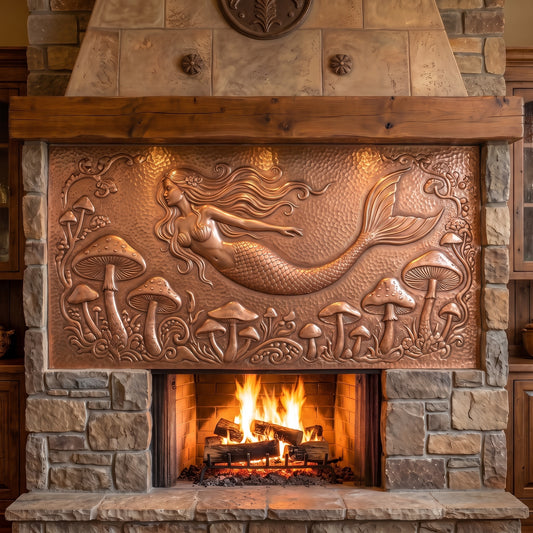 Mermaid Copper Stove Backsplash