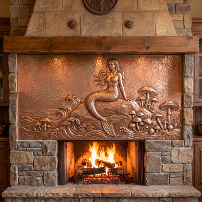 Mermaid Copper Kitchen Backsplash