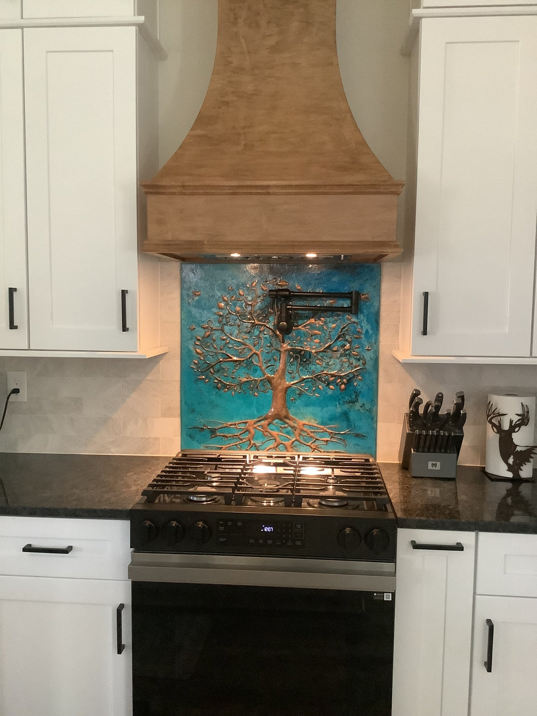 Tree of Life with Birds Copper Backsplash