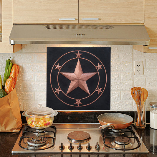 Texas Star Kitchen Backsplash Tile - 28"x28" Black