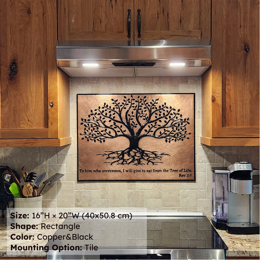 Copper Bible Verse Sign with Scripture (Life of Tree with Roots) - Natuross