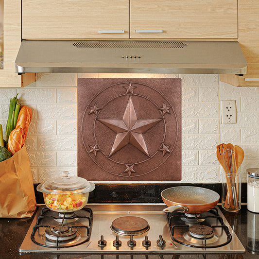 Texas Star Kitchen Backsplash Tile - 28"x28" Copper