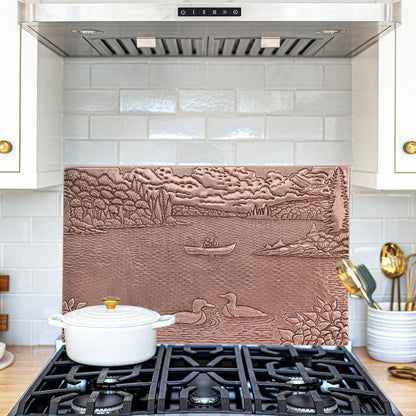 Lake Scene Kitchen Backsplash Tile