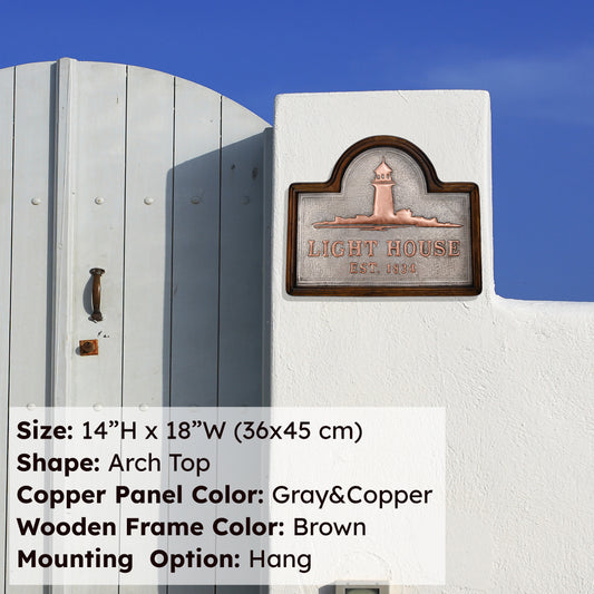 Copper Beach House Sign (Lighthouse) - Natuross