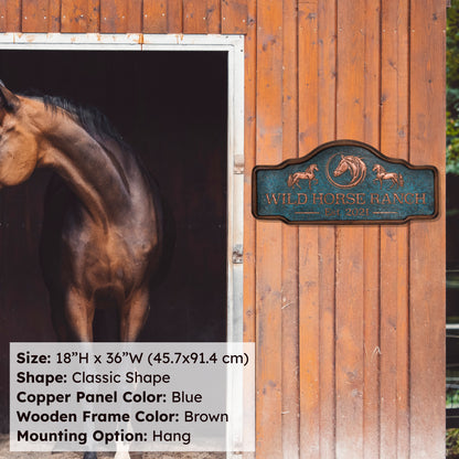 Copper Ranch Sign (Wild Horse) - Natuross