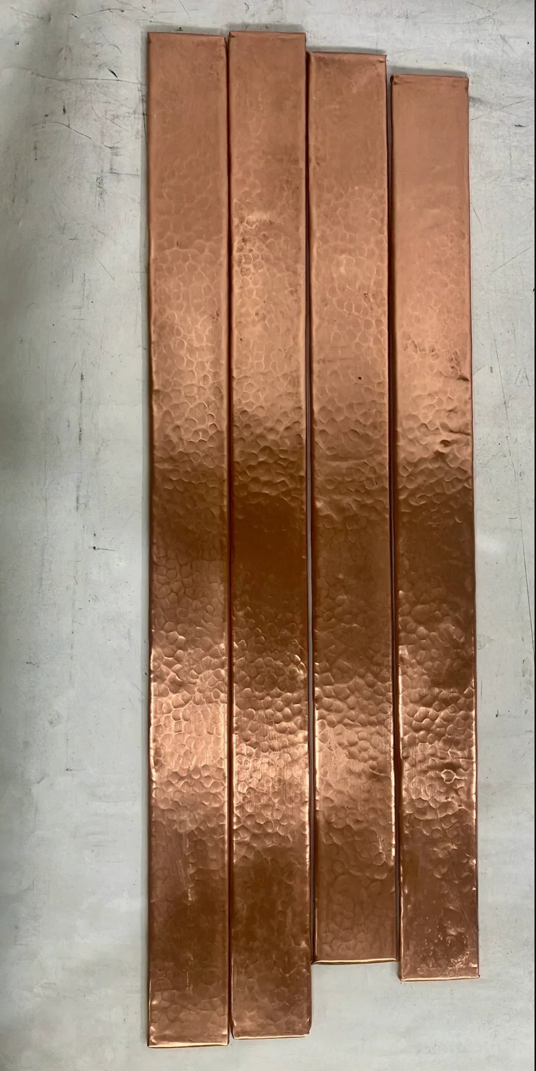 Hand-Hammered Copper Kitchen Backsplash