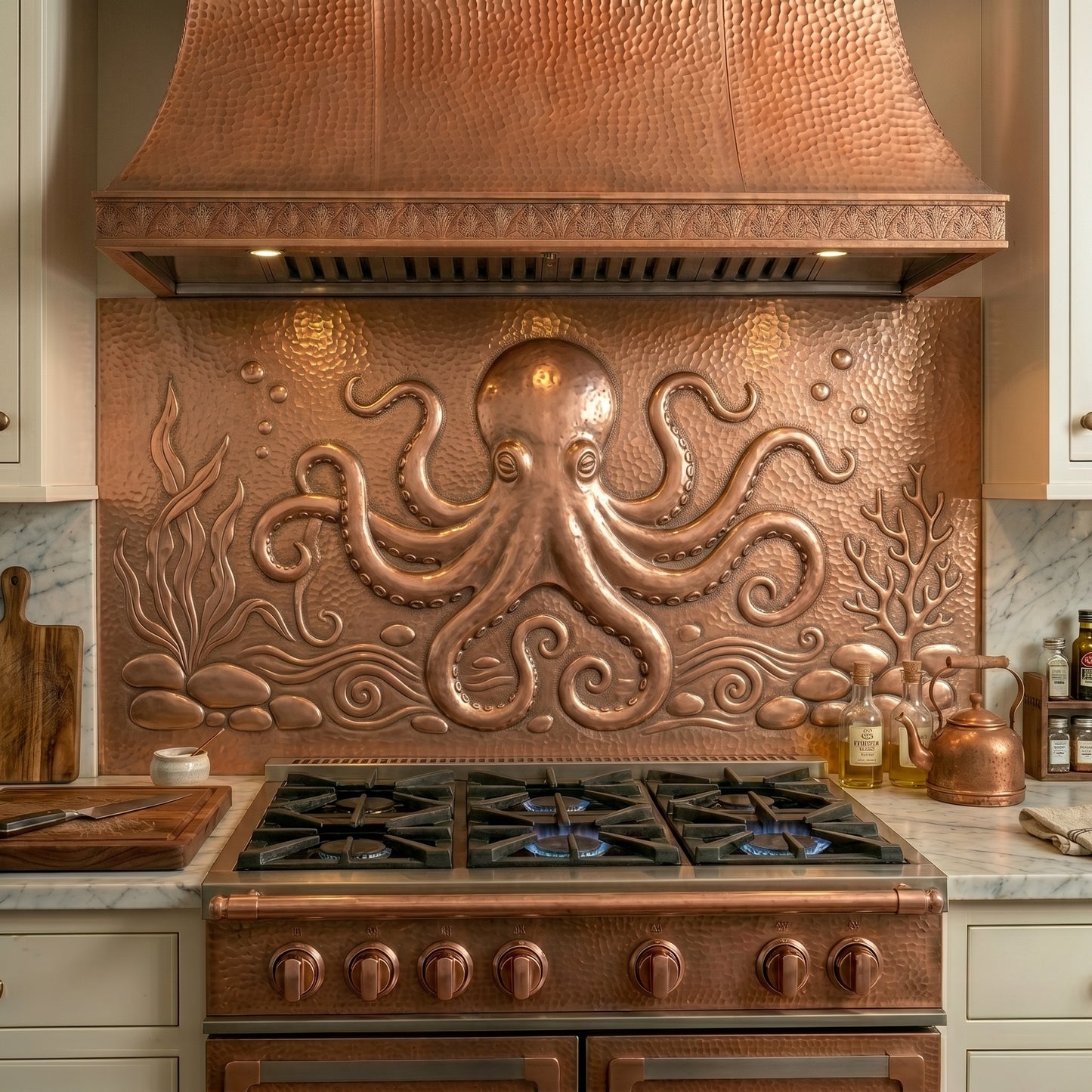 Octopus Copper Kitchen Backsplash