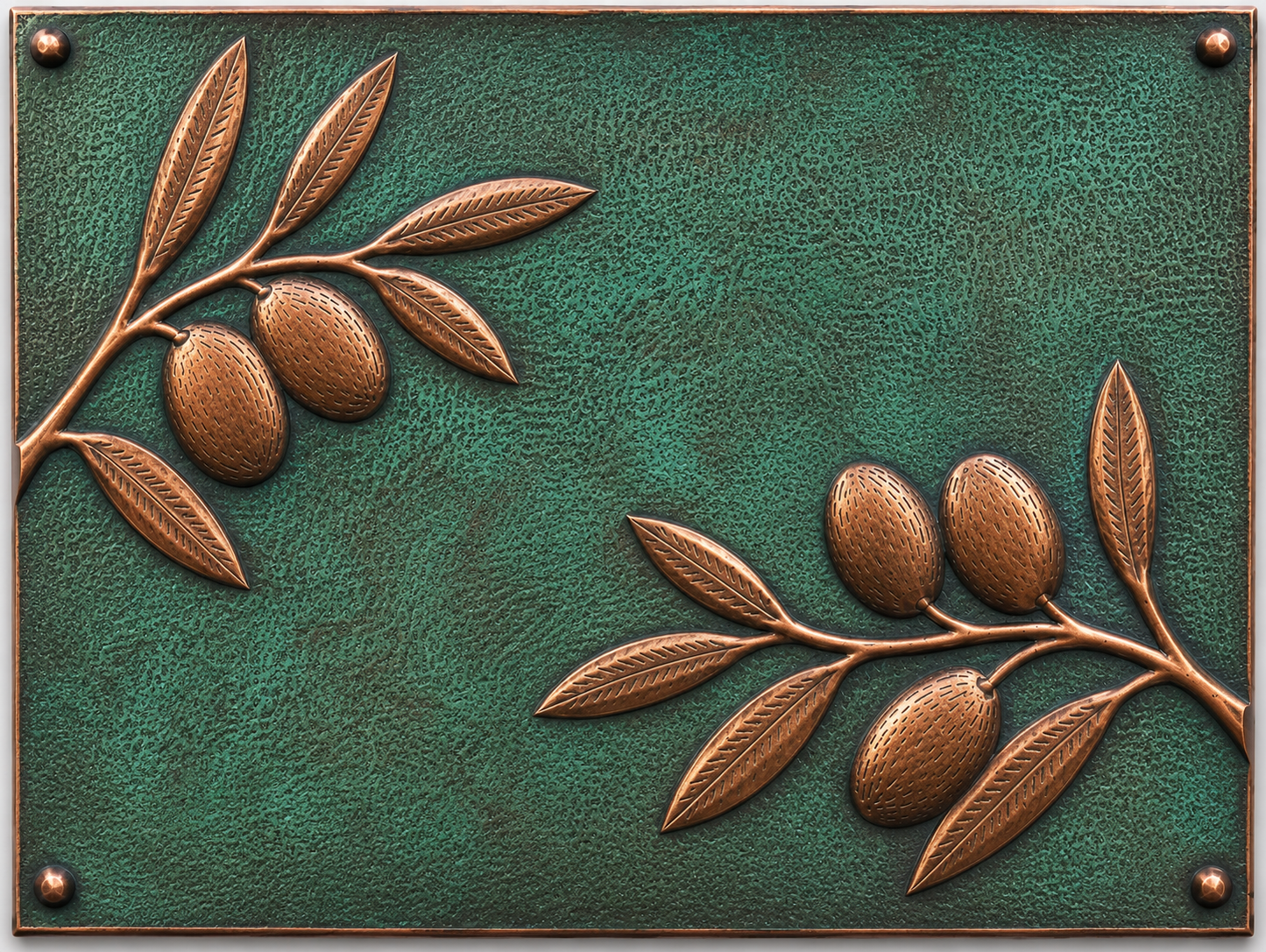 Olive Branch Copper Backsplash