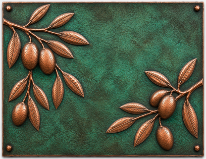 Olive Branch Copper Backsplash