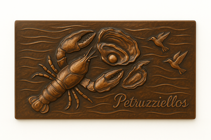 Seafood Themed Copper Backsplash