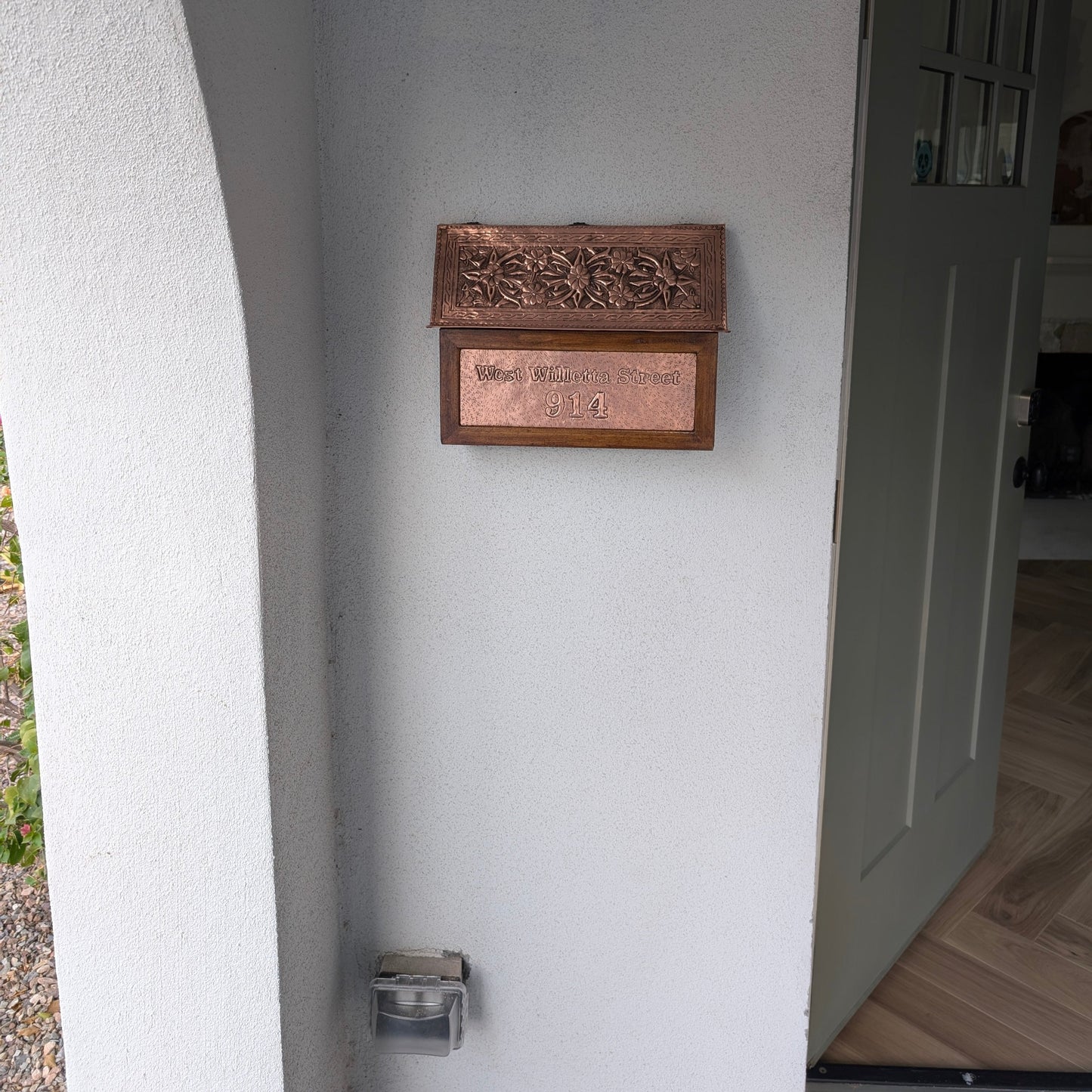 Wall Mounted Copper Mailbox