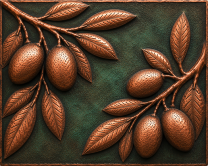 Olive Branch Copper Backsplash