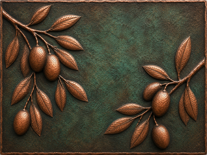 Olive Branch Copper Backsplash