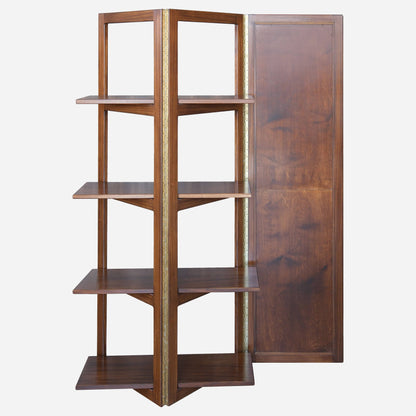 Copper 3 Panel Foldable Bookshelf - Natuross