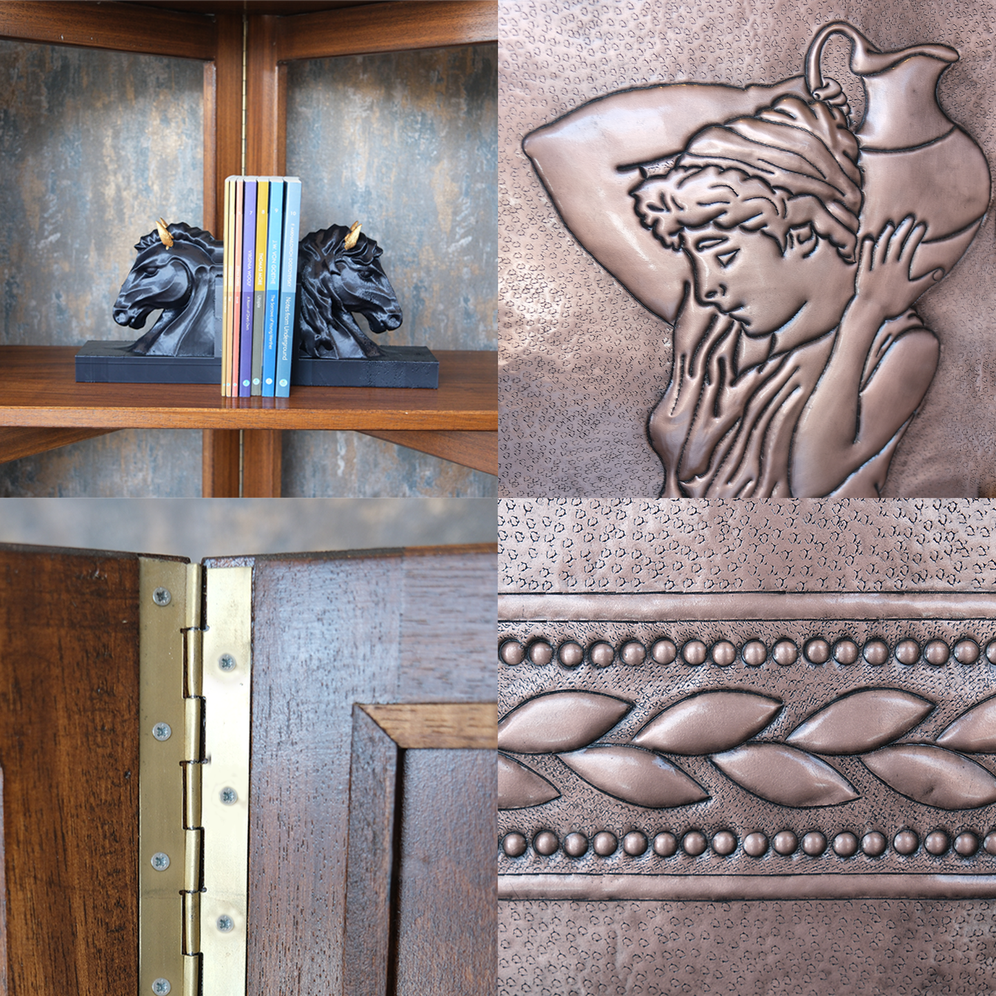 Copper 3 Panel Foldable Bookshelf