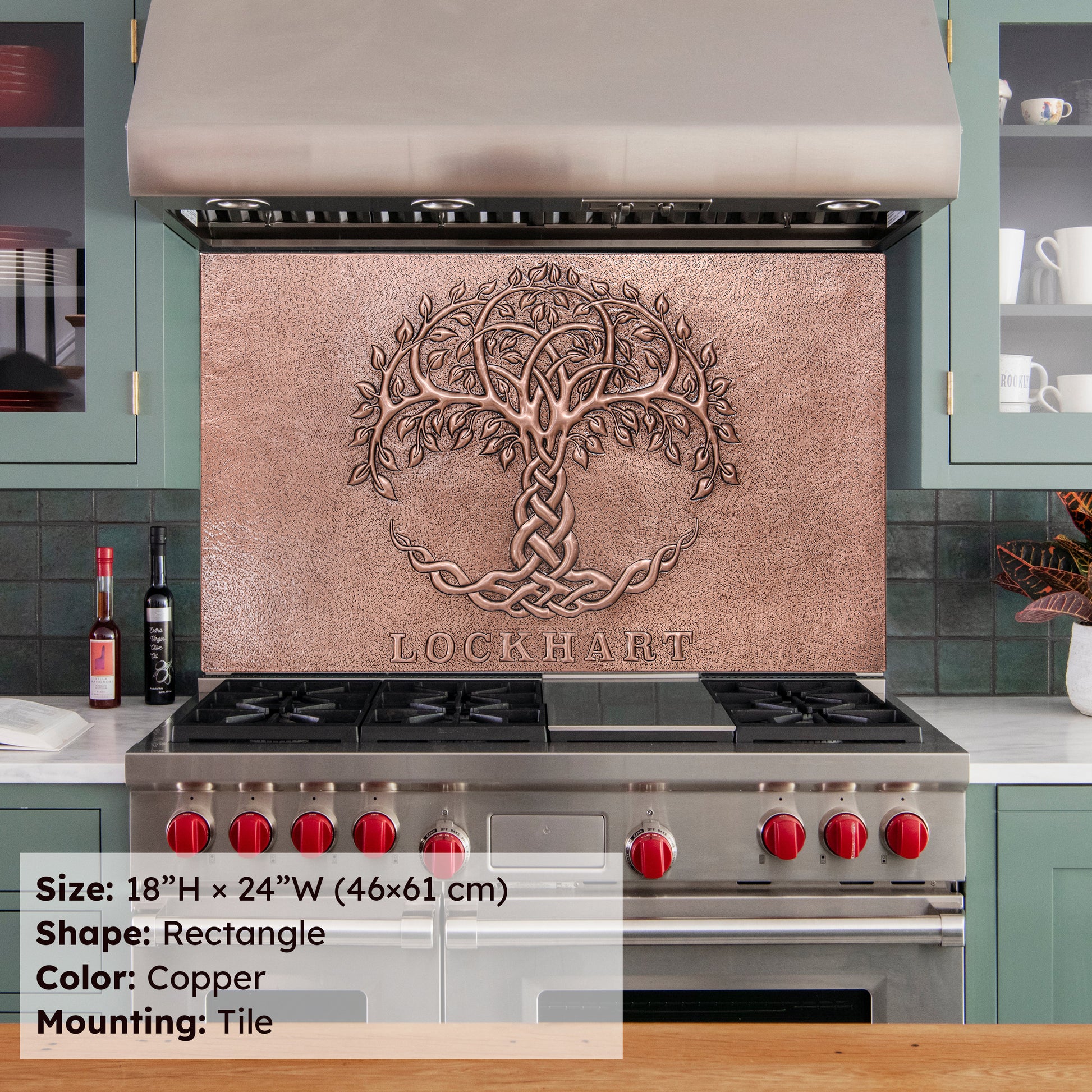 Copper Celtic Tree of Life Family Name Sign - Natuross