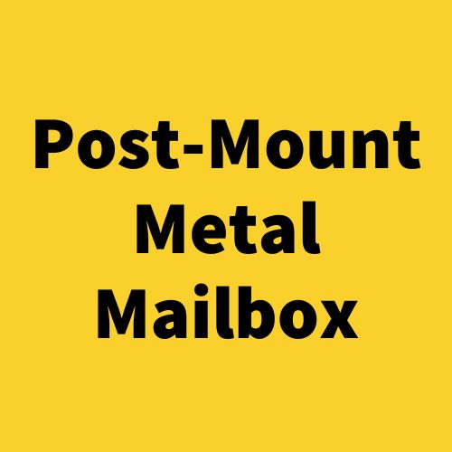 Post-Mount Metal Mailbox – Handmade Wooden Mailbox with Copper, Brass & Stainless Steel Panel – Lockable Outdoor Mailbox – Customizable & Weatherproof