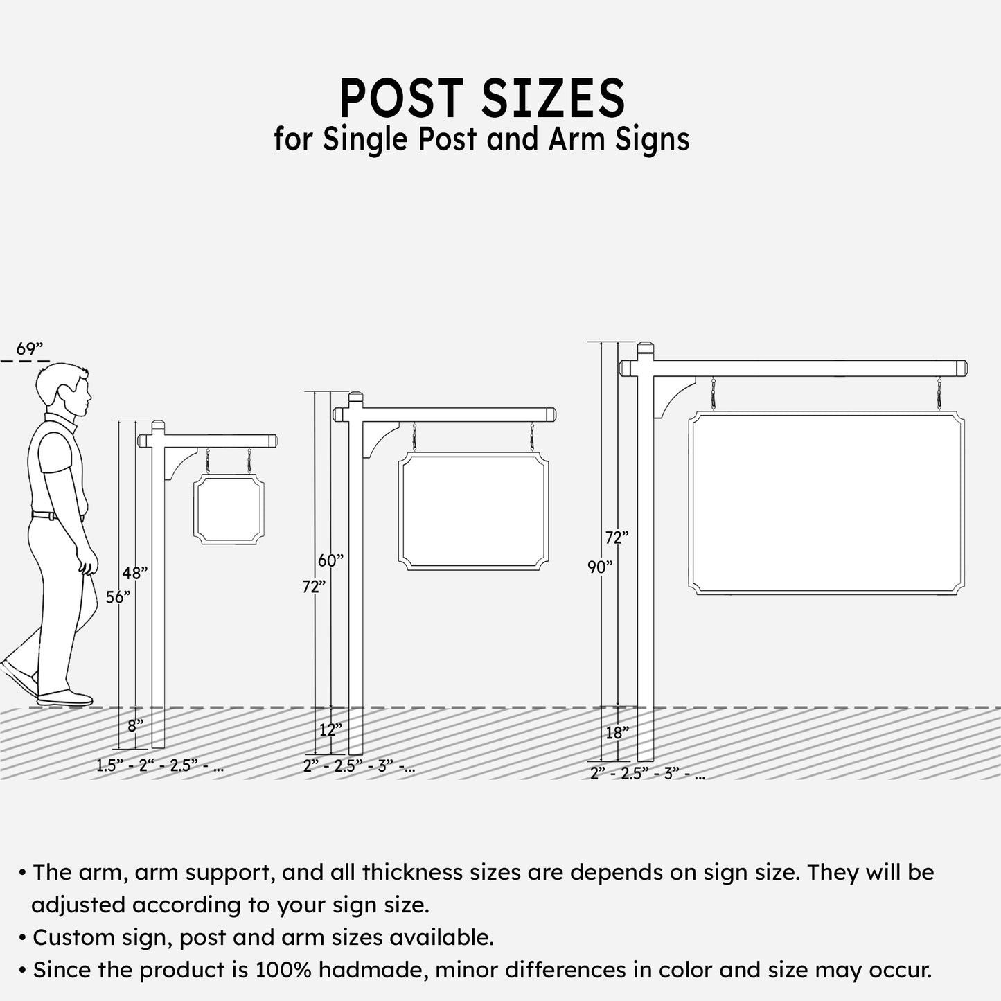 Single Post and Arm Sign